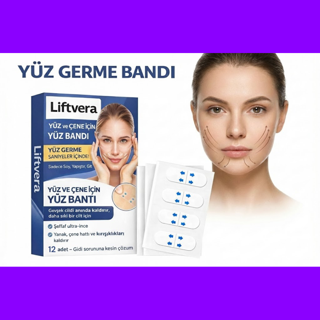 Liftvera™ Görünmez Yüz ve Boyun Germe Bandı